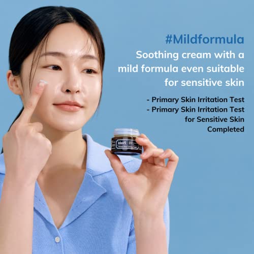 DearKlairs Midnight Blue Calming Cream, Soothing, Redness Relief Moisturizer, Hydrating, Fast Absorbing, Light Texture for Easy Use, For Oily Skin, Sensitive Skin Friendly (2 Ounce (Pack of 1))
